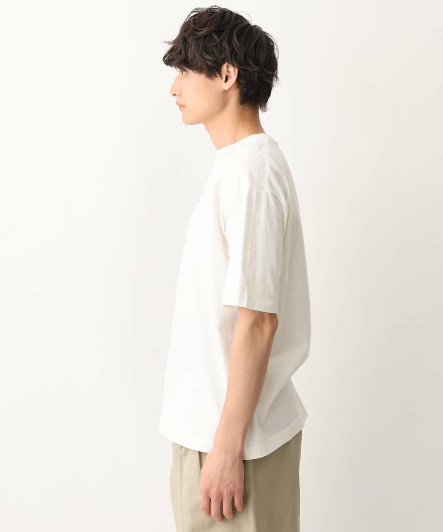 【接触冷感】ミニロゴセミワイドシルエットTシャツ